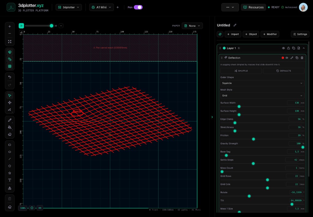 3DPlotter V3 Day 7: Generators Simulation