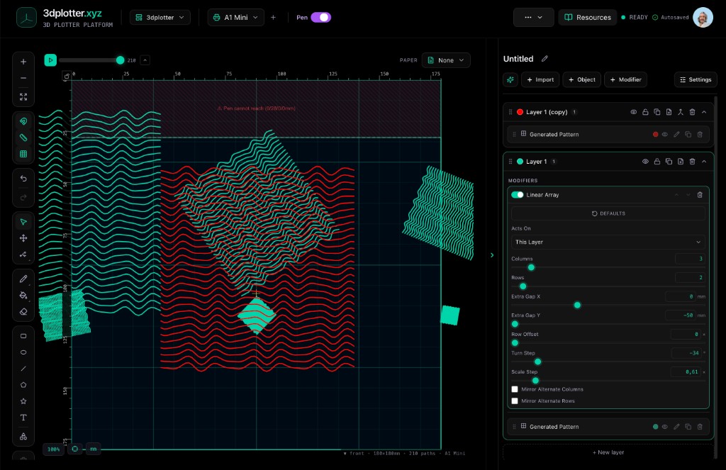 3DPlotter V3 Day 9: Pattern Modifiers